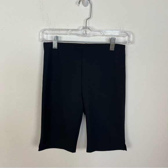 Theory Solid Bike Shorts in Black - Picture 2 of 9